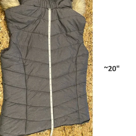 Aeropostale Gray Hooded Puffer Vest - Size XS - Picture 8 of 11